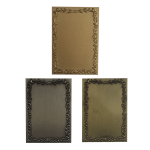 Metallplakett Krans 35x50