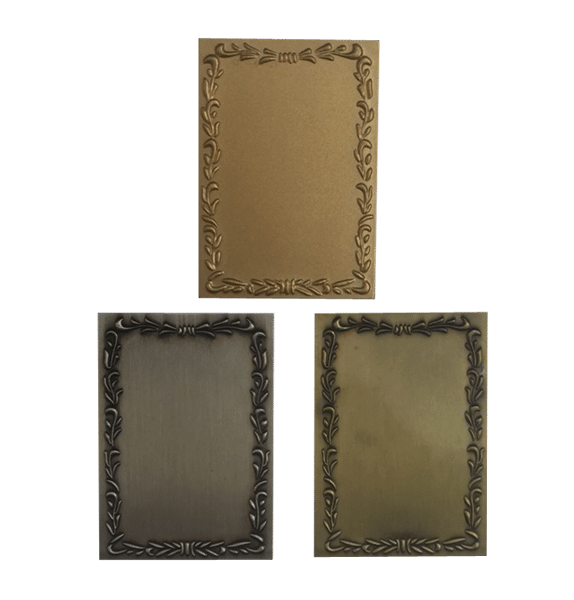 Metallplakett Krans 35x50