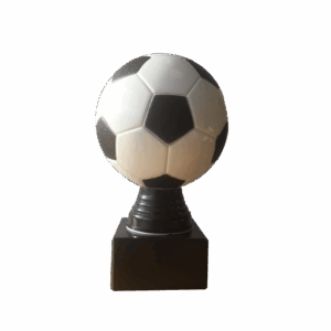 Statyett fotboll svatr/vit