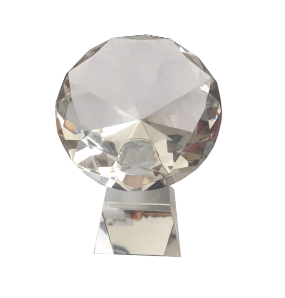 Diamantglas på sockel