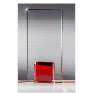 Glasstatyett röd