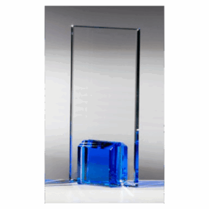 Glasstatyett blå