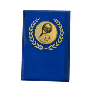Padelplakett i glas