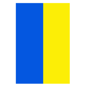 Medaljband blått-gul lång