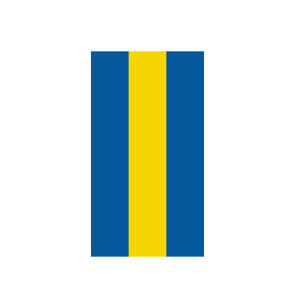 Blå-gul-blått medaljband