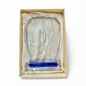 Glasstatyett Blå rektangel 140x210mm